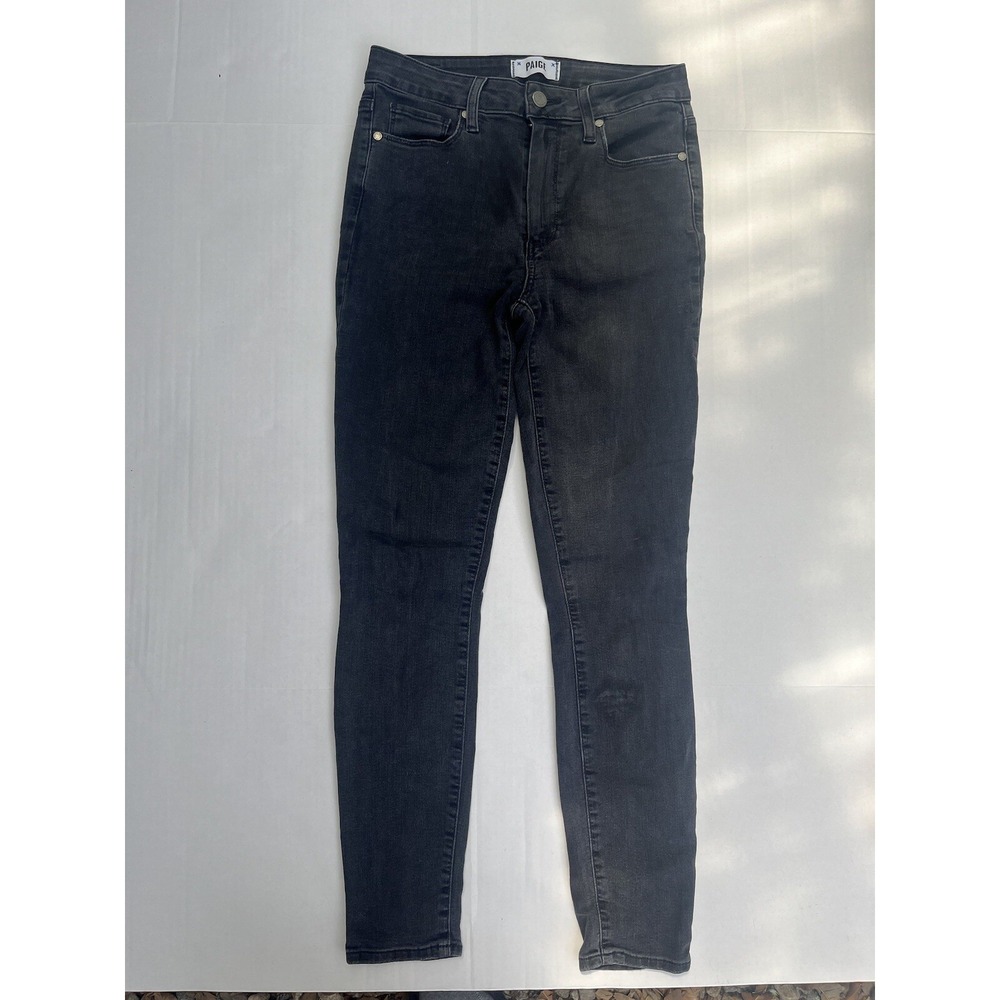 PAIGE Hoxton Ankle High Rise Ankle Skinny Jeans Black Size 28 Pre-owned